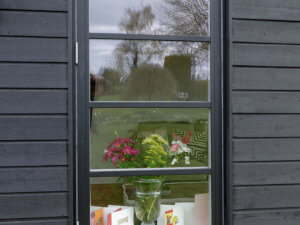 Single large side hung window 