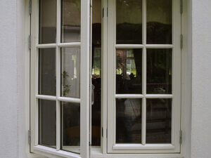 Outward Opening Hinged windows in RAL 9010 Pure White