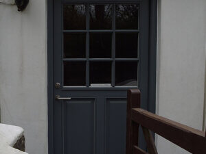 RAL 7031 Blue grey Timber glazed door