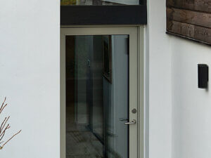 STM Tinium glazed entrance door with external keylock 