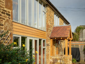 Cotswold Stone house with 4 meter glazed screen