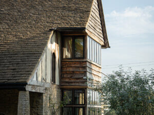 Alitherm Heritage window upgrade for traditional oak post bay window