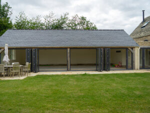 Lacuna Bifold doors for a swimming pool upgrade