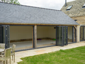 Lacuna Bifold doors for a swimming pool upgrade 01