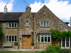RAL 7032 Aluminium clad timber windows in a cotswold home 02