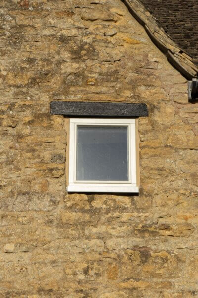 Double glazed RAL 9010 timber window