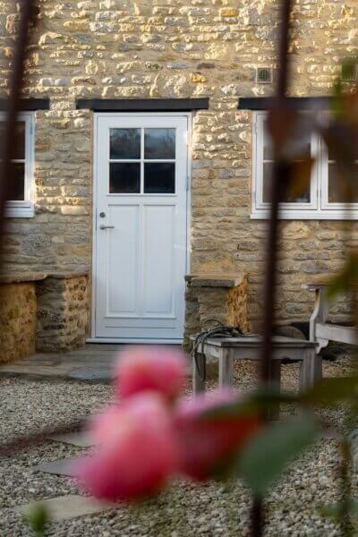 STM Sapino double glazed door with timber panels and glazing bars